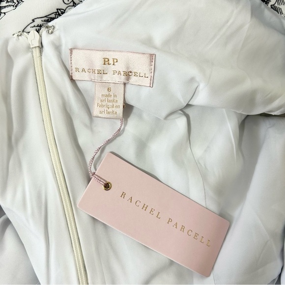 Rachel Parcell Floral Chiffon Wrap Dress in White sz‎ 6 - Picture 5 of 5